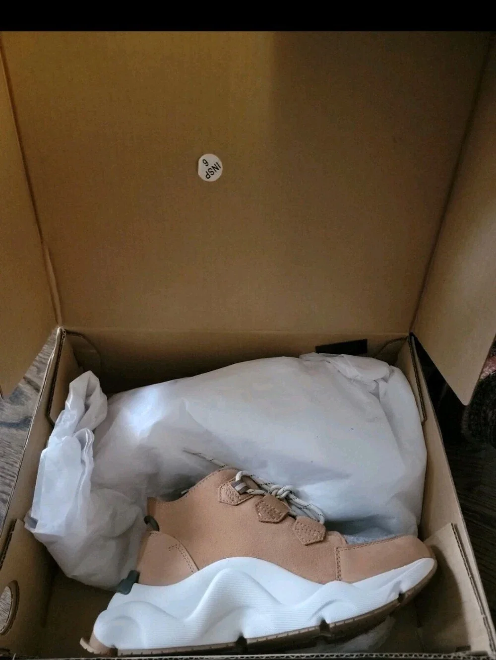 SOREL Kinetic RNEGD Caribou Waterproof Sneakers in Tawny Buff Boots, New!